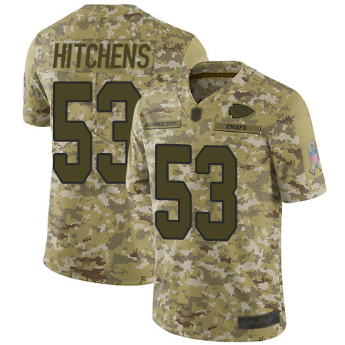 Men Kansas City Chiefs #53 Hitchens Anthony Limited Camo 2018 Salute to Service Nike NFL Jersey->kansas city chiefs->NFL Jersey